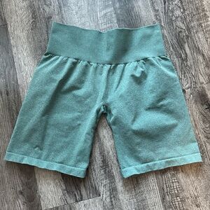 NVGTN Green High-Waisted Bike Shorts